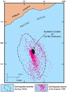 Батиметрическая карта вулкана Лоихи.