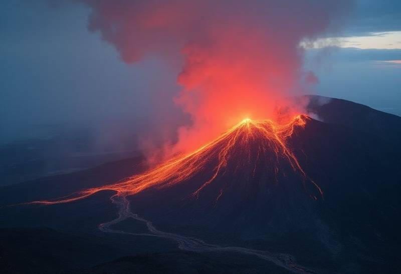Извержение вулкана Крашенинникова.