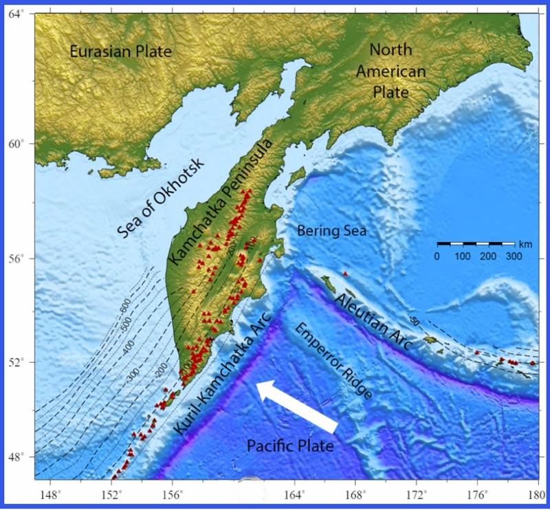 Геологическое строение региона включающего вулкан Крашенинникова